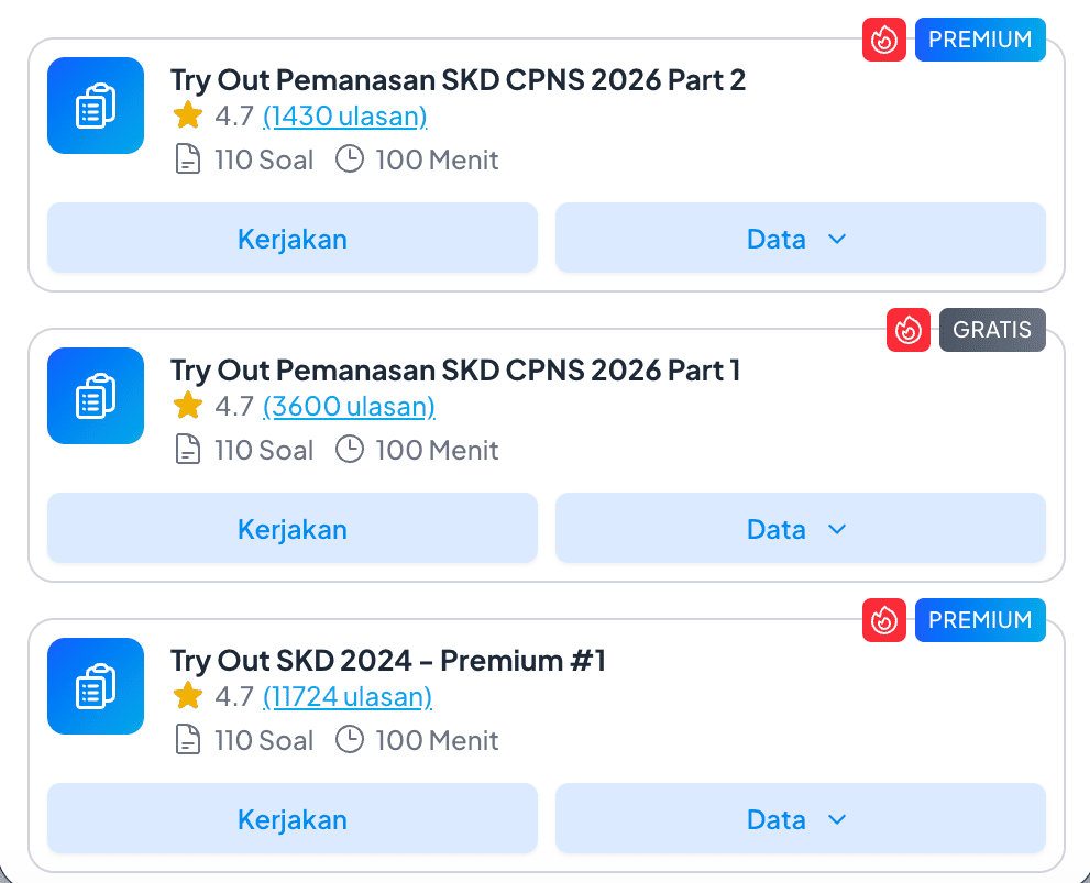 Daftar try out SKD AYOCPNS
